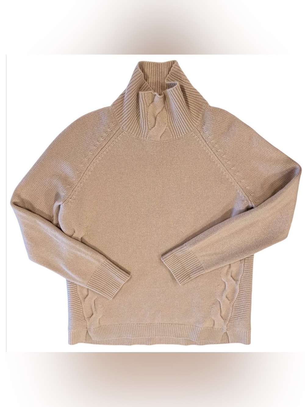 Gorgeous 100% Cashmere Turtleneck Sweater in Dusty Rose by Garnet Hill M